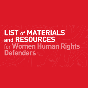 List of Materials and Resources for Women Human Rights Defenders