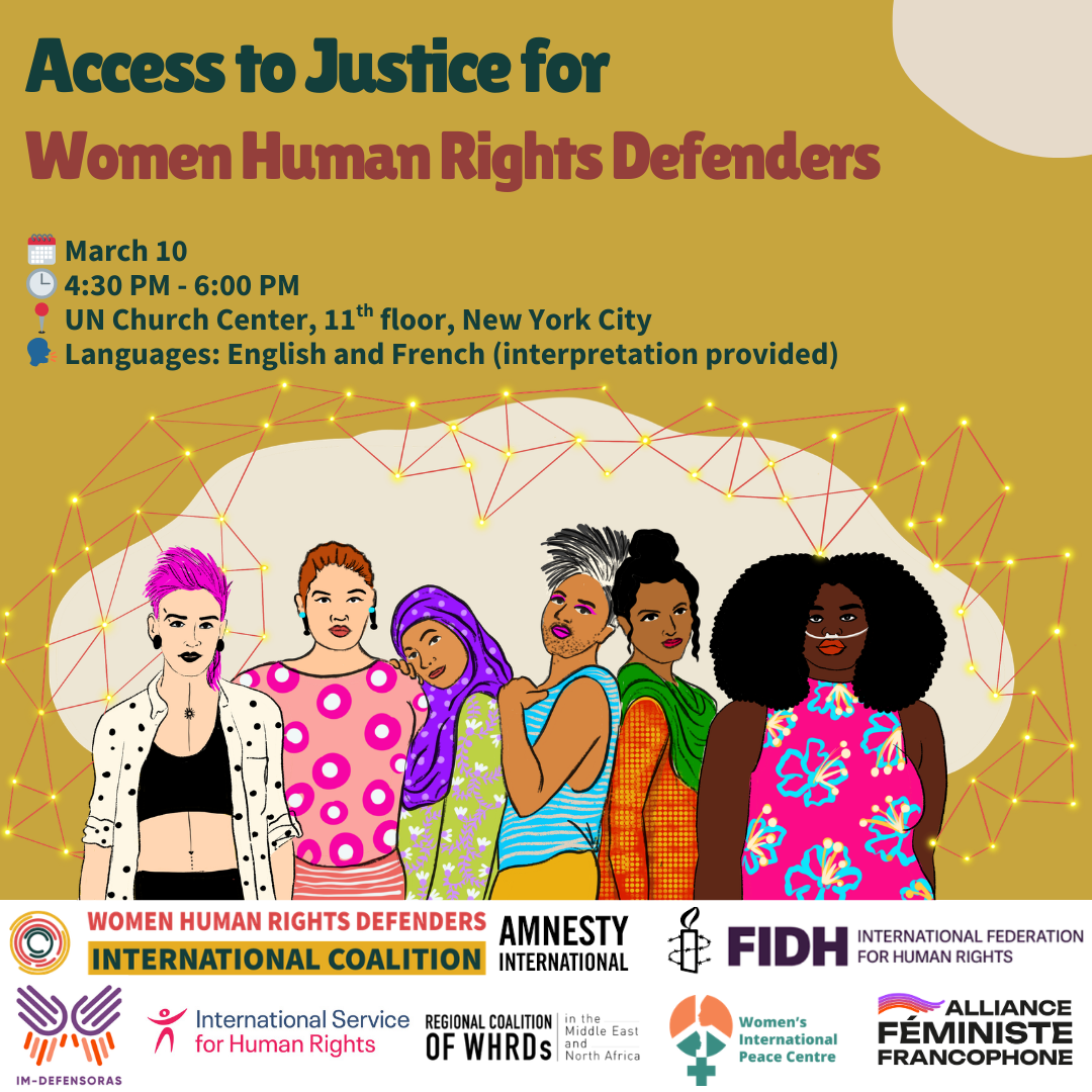 "Access to Justice for Women Human Rights Defenders" CSW70 parallel event